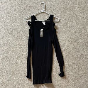 Black Chicos dress with cold shoulder